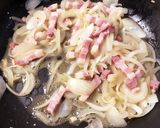 ベーコンと玉ねぎの濃厚クリームパスタ作り方7写真