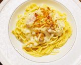 ベーコンと玉ねぎの濃厚クリームパスタ作り方10写真