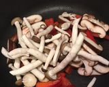 カリカリ厚揚げ☆きのこパプリカ中華炒め作り方3写真