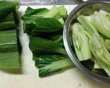 青梗菜とウインナーのにんにく炒め作り方1写真