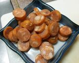 青梗菜とウインナーのにんにく炒め作り方3写真