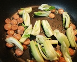 青梗菜とウインナーのにんにく炒め作り方6写真