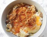冷食の牛丼の具でたまごとじ丼(^^♪作り方3写真