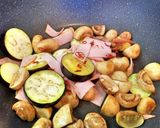 白菜とハムのペペロンチーノ作り方5写真