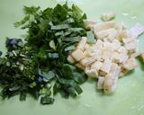 免疫回復！ほうれん草とクレソンのお味噌汁作り方1写真