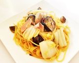 白菜とハムのペペロンチーノ作り方8写真