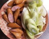 ウインナーと長ネギのマスタードマヨ炒め作り方1写真