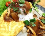 チーズオムレツのなめこバター醤油おろし作り方7写真