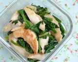 鶏むね肉とほうれん草の味噌炒め【作りおき作り方4写真