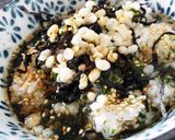 簡単♫ある物で！温か♡たぬき塩こんぶ丼作り方4写真