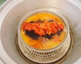 夕暮れ時の紅葉〜トマトと紅茶の蒸し卵♪作り方9写真