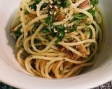 たっぷり大葉とかつお節のパスタ作り方2写真
