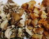 唐揚げ＋永谷園♪簡単もちもち炊き込みご飯作り方3写真