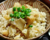 唐揚げ＋永谷園♪簡単もちもち炊き込みご飯作り方6写真