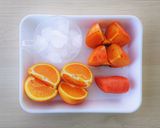 柿とオレンジのスムージー作り方1写真
