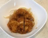 余ったトンカツで、レンジで簡単、カツ丼！作り方4写真