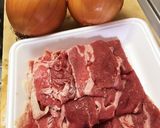 ストウブde簡単手作り牛丼♪作り方1写真