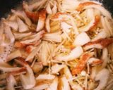 簡単ランチ　えのき ちくわ 卵とじ丼作り方2写真