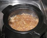 ふぁふぁ～揚げ玉で親子丼作り方3写真