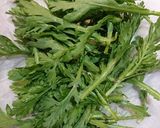 簡単１品☆柿と林檎と春菊の鮮やかサラダ作り方2写真