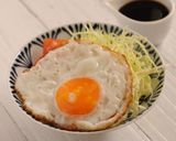 きび酢ドレ使用!目玉焼き丼作り方3写真