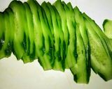 キュウリだけで綺麗なサラダ作り方2写真