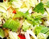白菜と豚肉のオイスターソース炒め作り方6写真