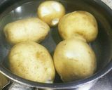 茹でジャガイモの明太マヨソースかけ作り方1写真
