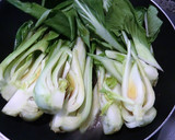 青梗菜だけを味わう、ごま油むし煮作り方1写真