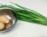 ニラ玉スープ(和風醤油だし味)作り方1写真