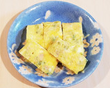 かぶの葉とソーセージの玉子焼き♡作り方2写真