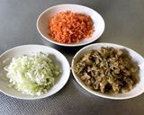 茹でキャベツのザーサイ肉そぼろあんかけ作り方1写真