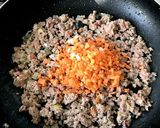 茹でキャベツのザーサイ肉そぼろあんかけ作り方3写真