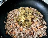 茹でキャベツのザーサイ肉そぼろあんかけ作り方4写真