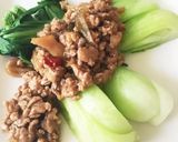茹でキャベツのザーサイ肉そぼろあんかけ作り方7写真