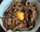 簡単美味しい✨牛すき釜玉うどん作り方9写真
