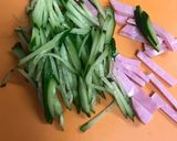 めんつゆでパスタサラダ作り方1写真