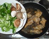 鶏手羽元と野菜の煮物♪簡単筍ピーマン人参作り方9写真