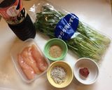 ささみと水菜の梅じゃこ和え作り方1写真