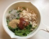 ささみと水菜の梅じゃこ和え作り方6写真