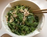 ささみと水菜の梅じゃこ和え作り方7写真