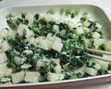 レンジで♪じゃがいもと大根菜のグラタン作り方4写真