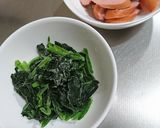 ほうれん草とウィンナーの卵炒め♪作り方1写真