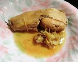 生姜の薄切りを入れて、カレイの煮つけ作り方5写真