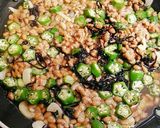 ネバ旨❤納豆とオクラのにんにくパスタ作り方5写真