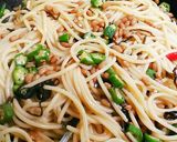 ネバ旨❤納豆とオクラのにんにくパスタ作り方6写真