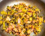 野沢菜漬けとベーコンのケチャップ炒め作り方5写真