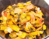 野沢菜漬けとベーコンのケチャップ炒め作り方6写真