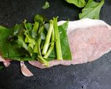 簡単！クレソンほうれん草肉巻きカルピス煮作り方1写真