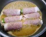 簡単！クレソンほうれん草肉巻きカルピス煮作り方4写真